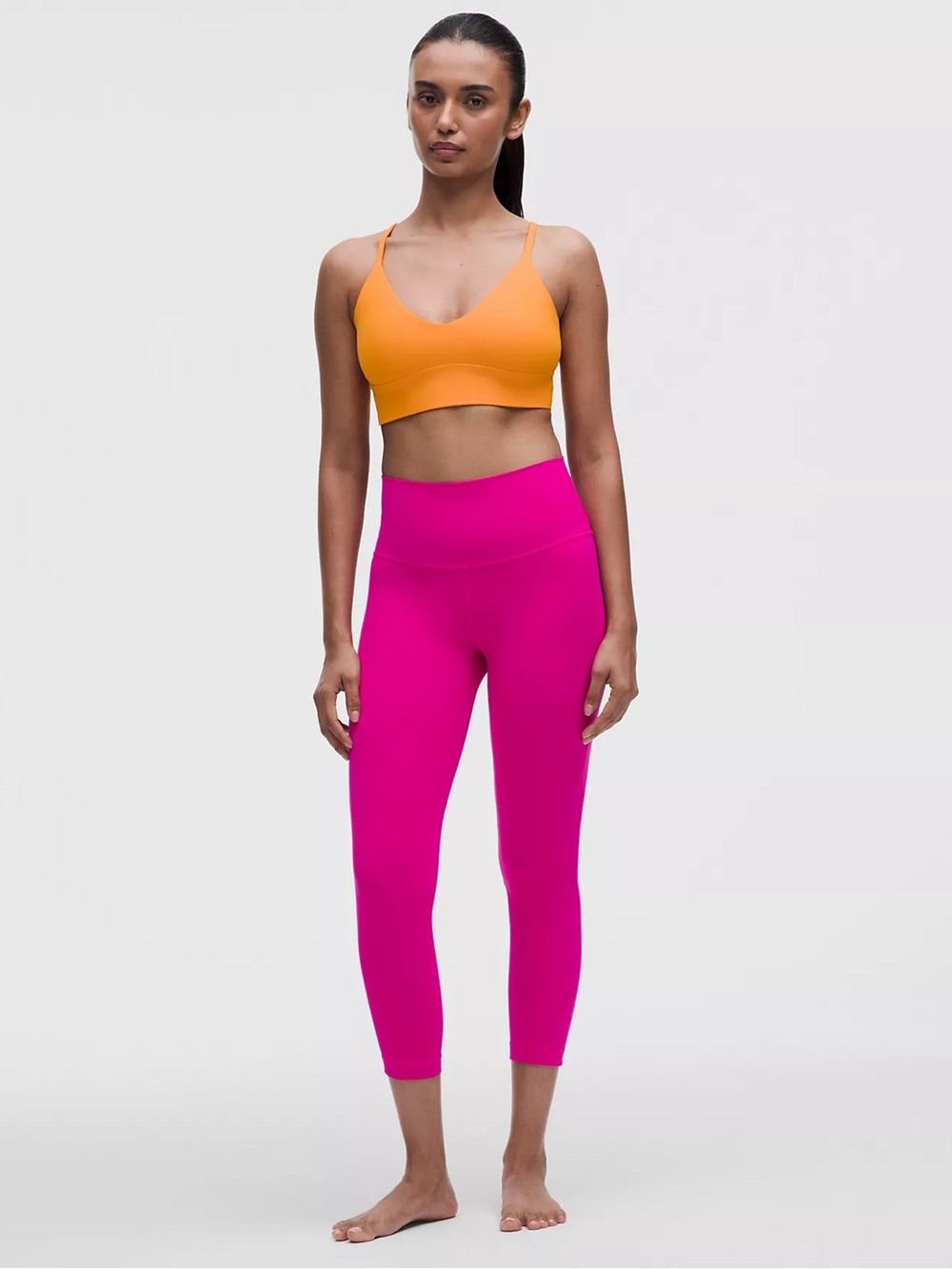 Lululemon Align High Rise Crop 23” Leggings Pink Size 8 Nulu Yoga - Picture 2 of 7